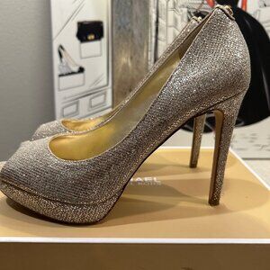 Michael Kors Erika Glittered Platform Pump